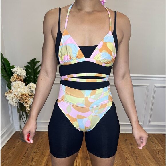 037 NWOT Free People X BEACH RIOT winnie top in waikiki wave - Picture 3 of 4